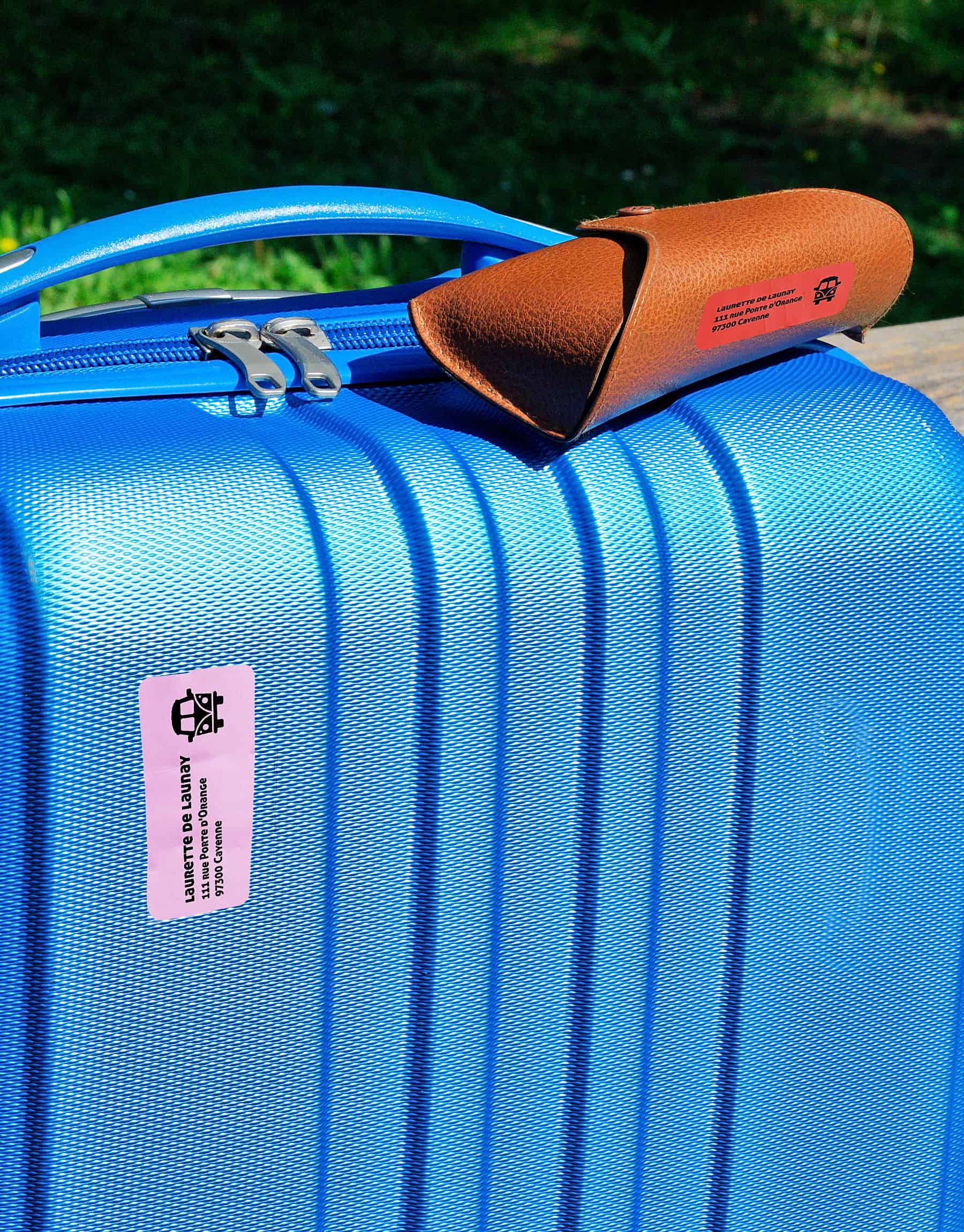 HOPEVILLE Lot de 6 étiquettes de bagage pour croisière, robustes et  imperméables en PVC avec fermeture à clip et bande métallique vissable de  qualité supérieure. : : Mode